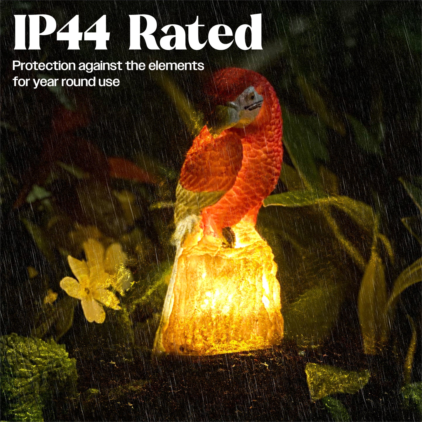 LED Solar Powered Multi Coloured Parrot Stake Light