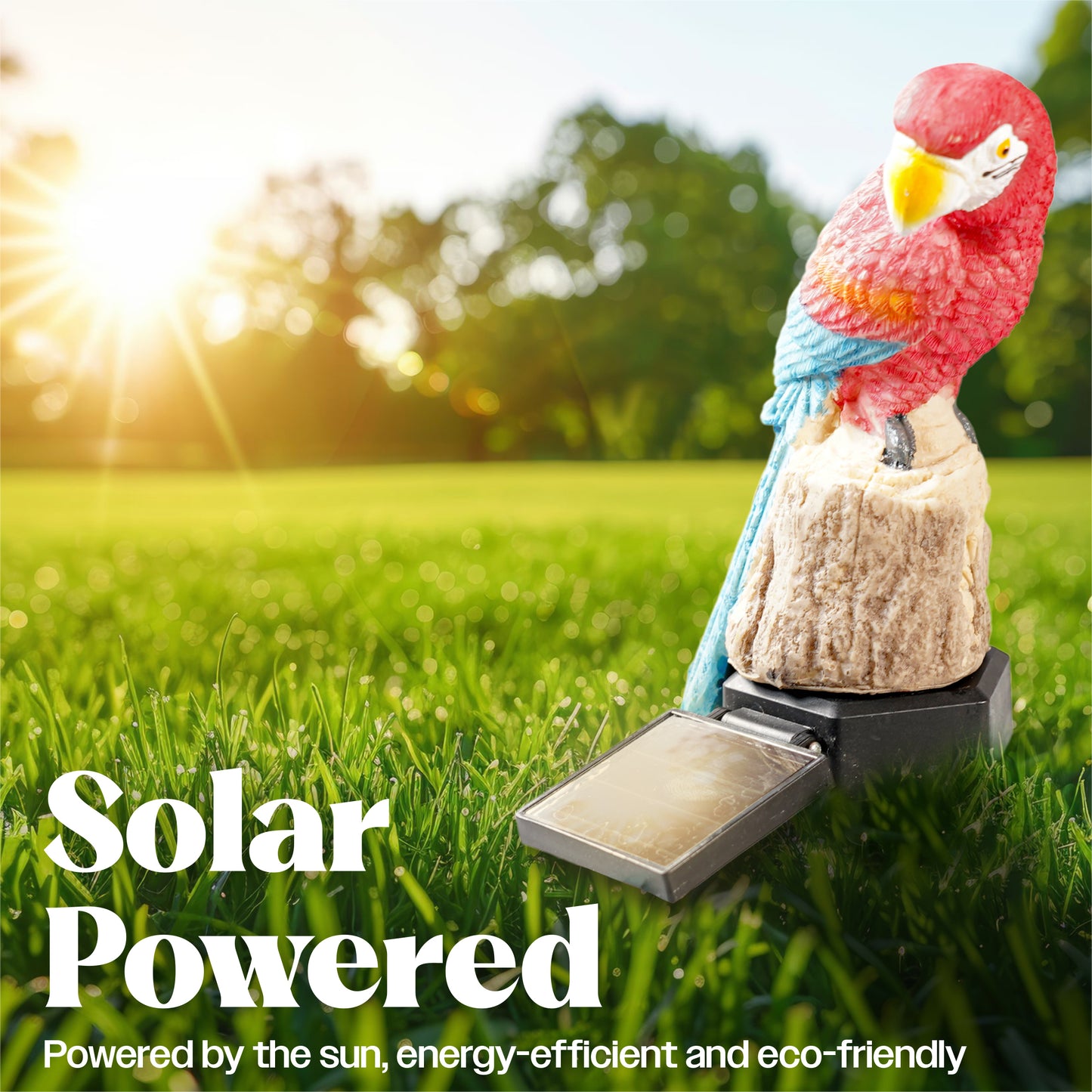 LED Solar Powered Multi Coloured Parrot Stake Light