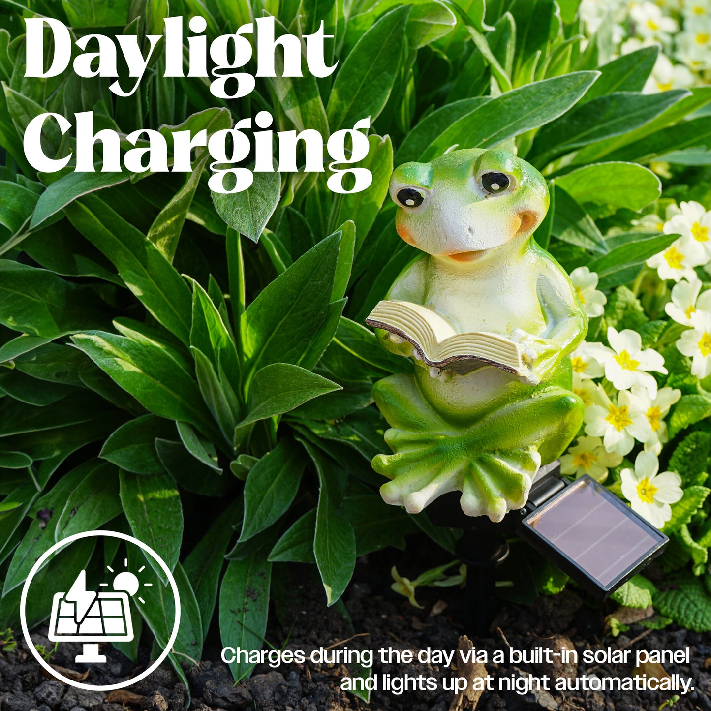 LED Solar Powered Frog Garden Stake Light