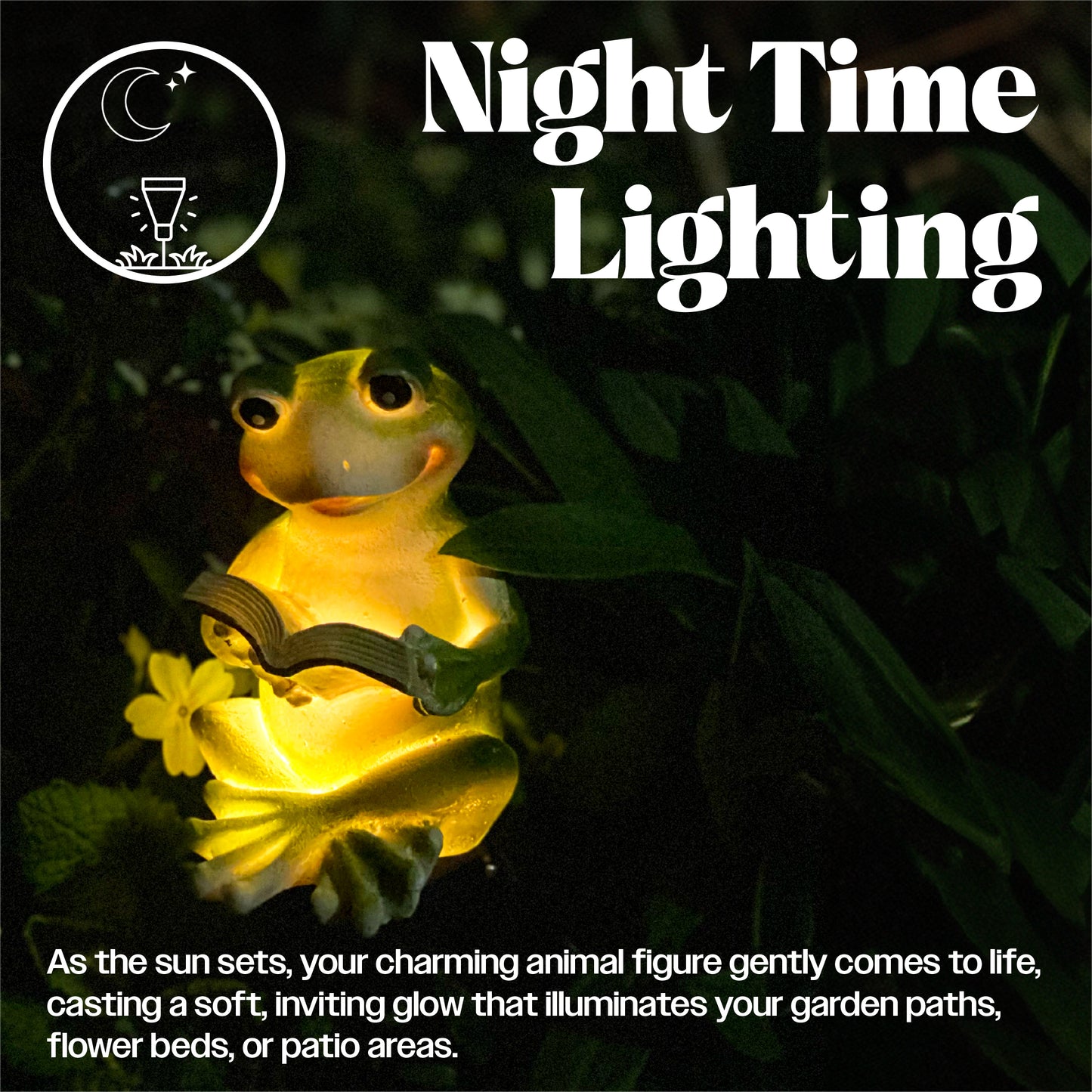 LED Solar Powered Frog Garden Stake Light