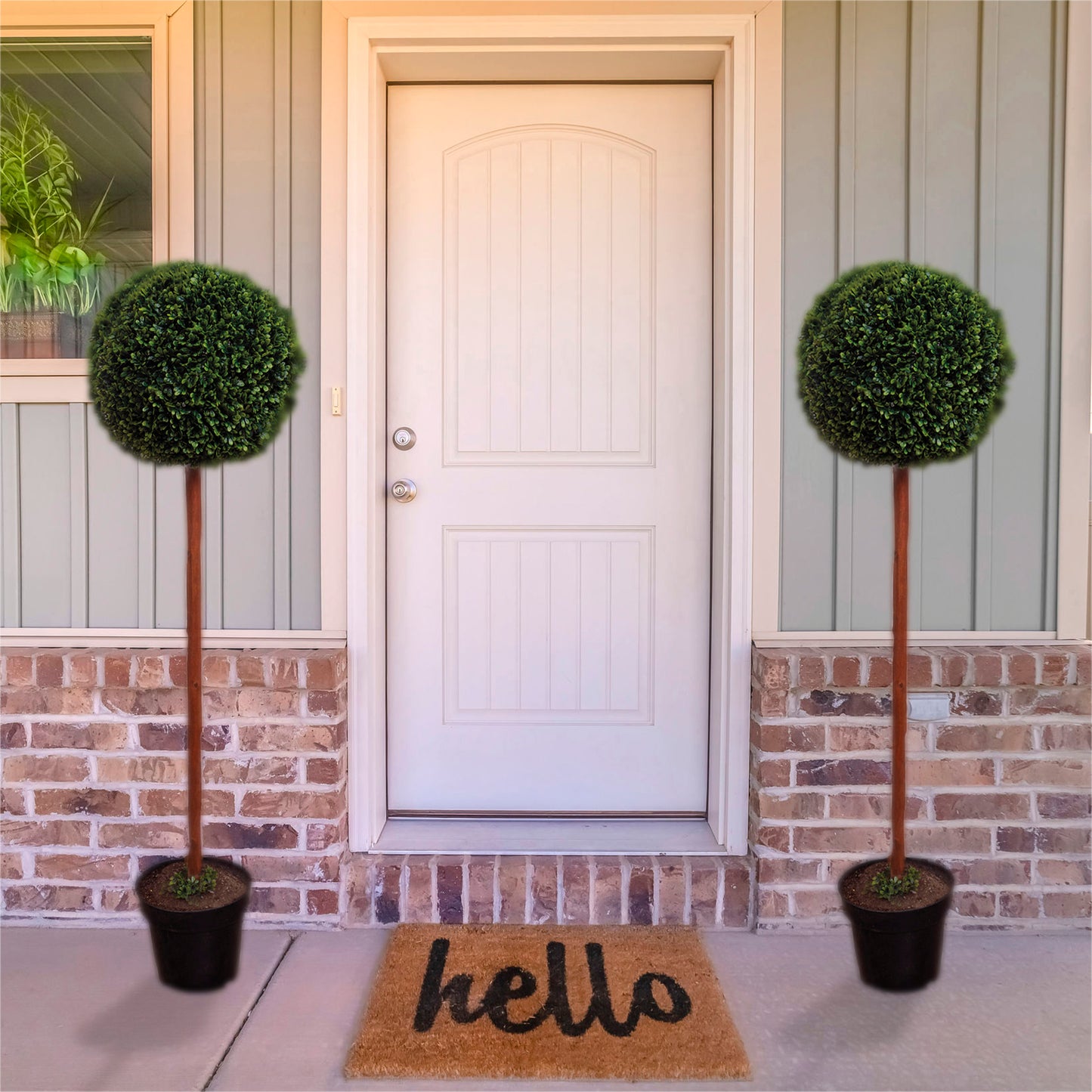 Artificial Topiary Ball Tree 85cm - Pack of 2