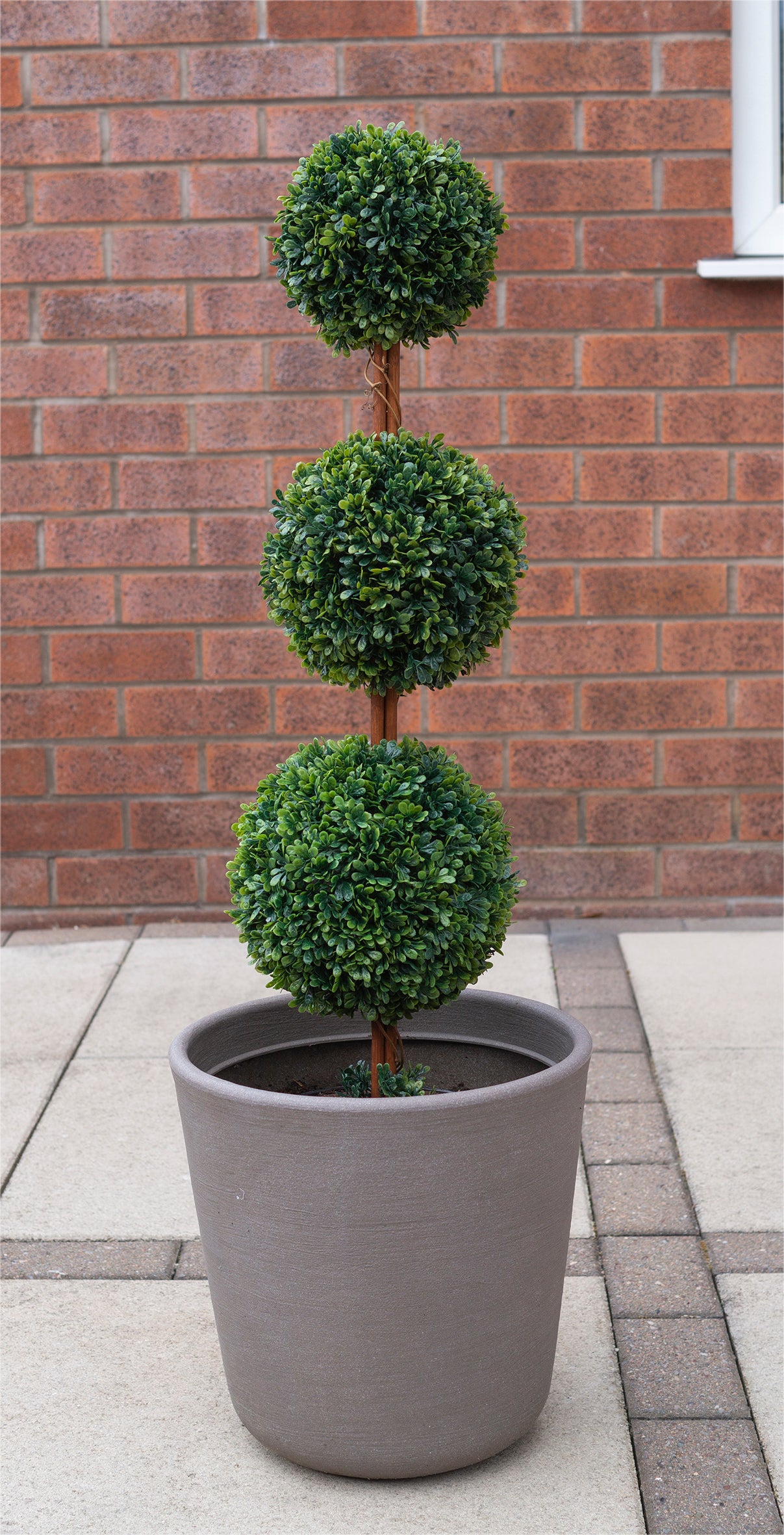 Artificial Topiary Triple Ball Tree 90cm - Pack of 2