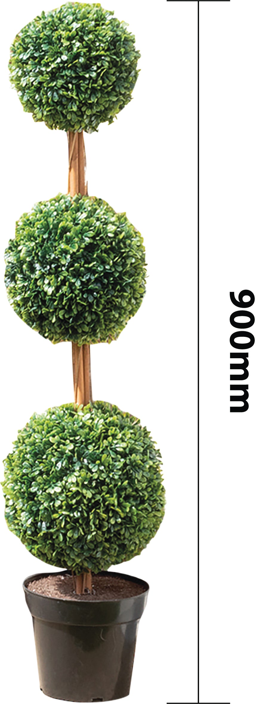 Artificial Topiary Triple Ball Tree 90cm - Pack of 2