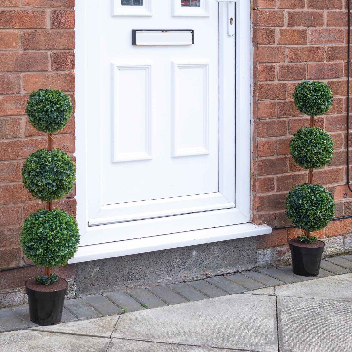 Artificial Topiary Triple Ball Tree 90cm - Pack of 2