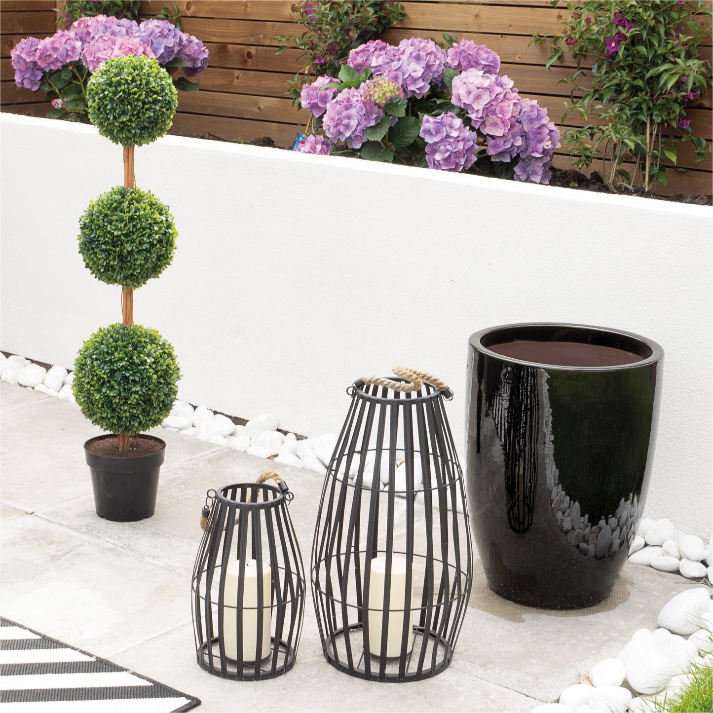 Artificial Topiary Triple Ball Tree 90cm