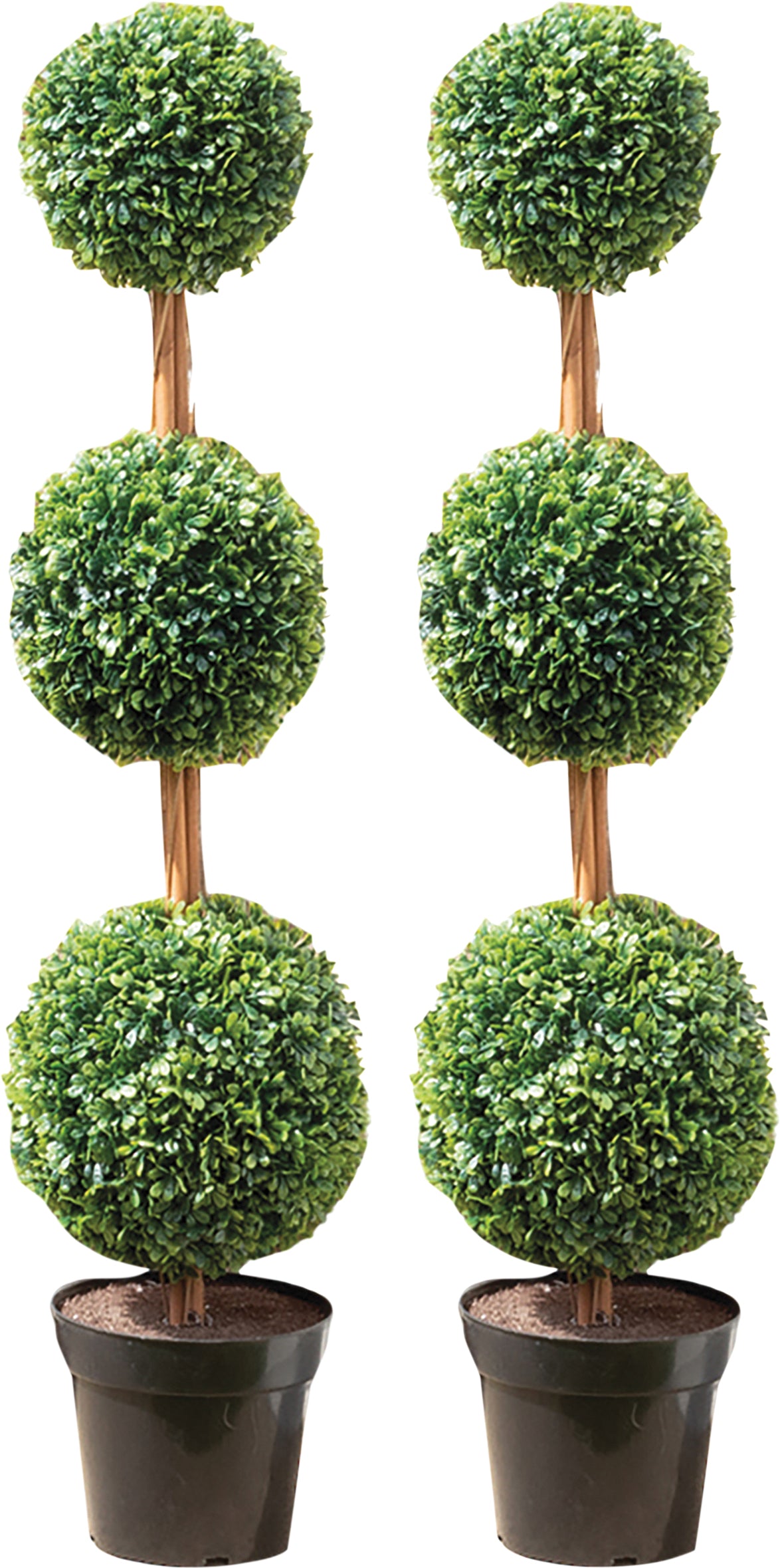Artificial Topiary Triple Ball Tree 90cm - Pack of 2