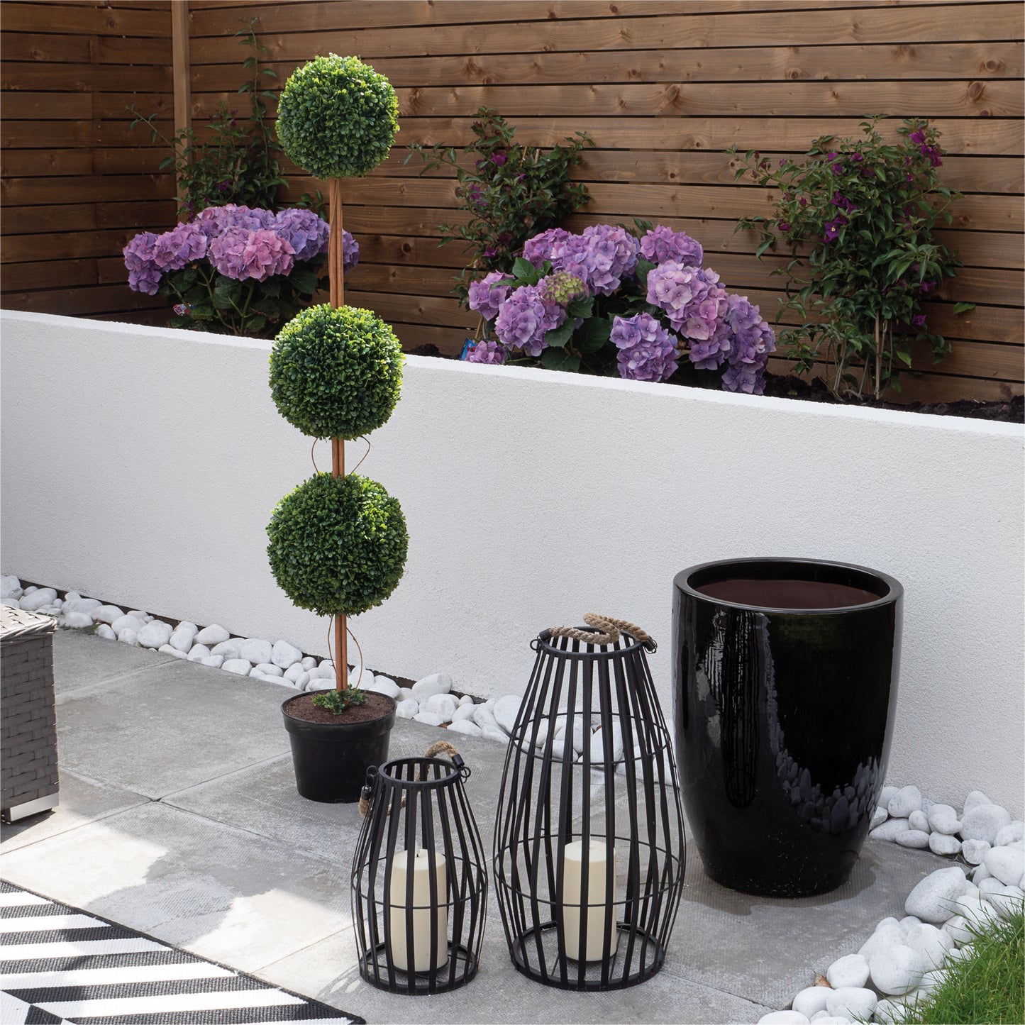 Artificial Topiary Triple Ball Tree 120cm - Pack of 2