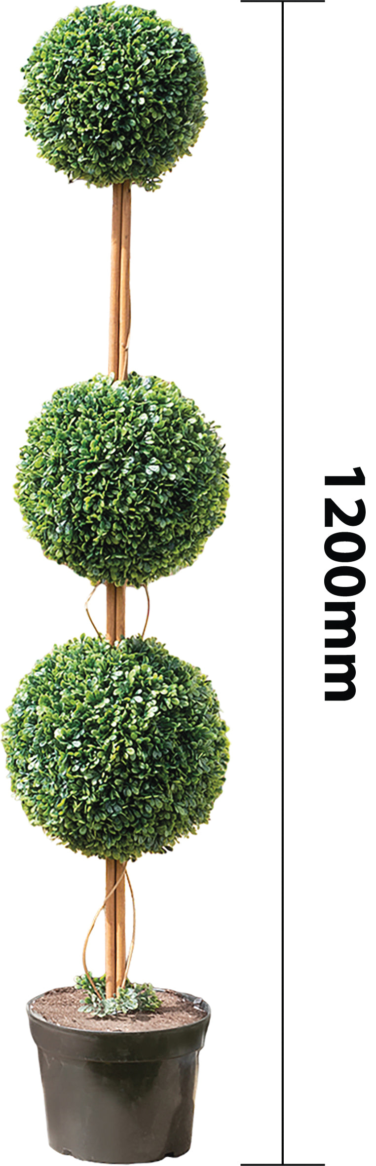 Artificial Topiary Triple Ball Tree 120cm - Pack of 2