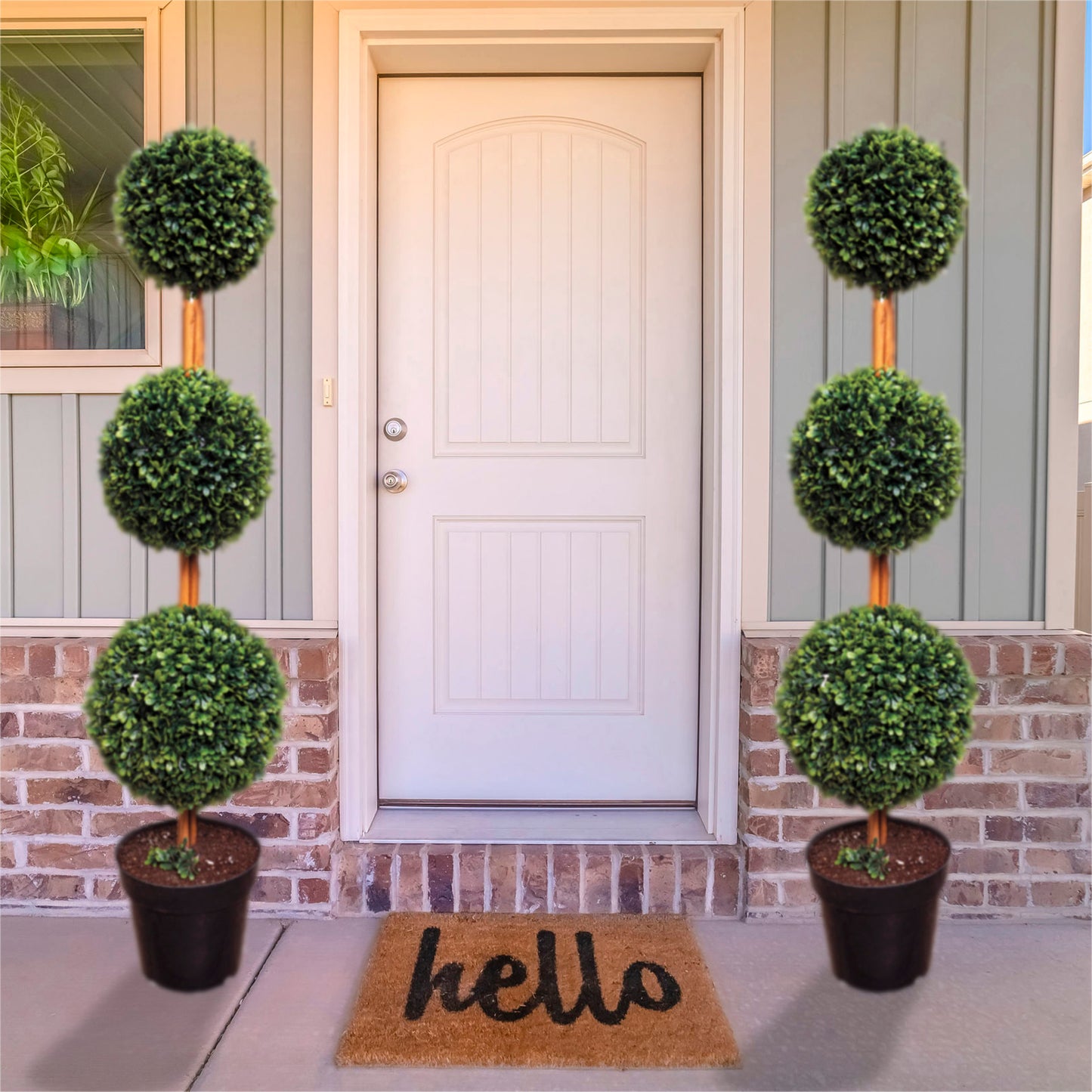 Artificial Topiary Ball Tree 120cm - Pack of 2