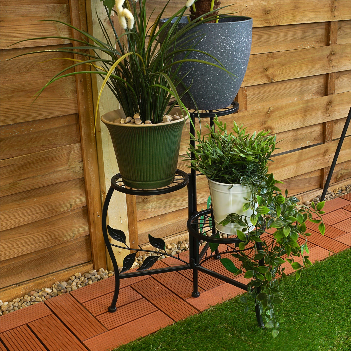 3 Tier Metal Plant Stand, Indoor/Outdoor