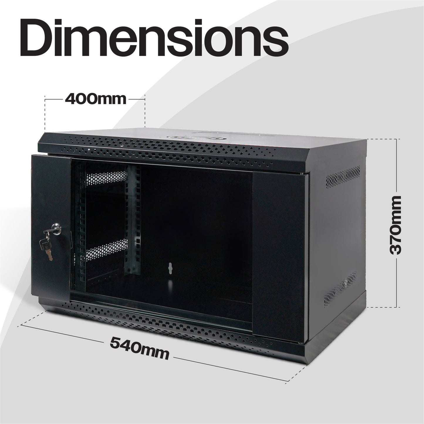6U 19" Wall Rack 400mm Deep Welded