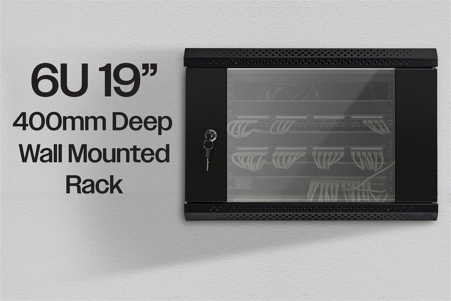 6U 19" Wall Rack 400mm Deep Welded