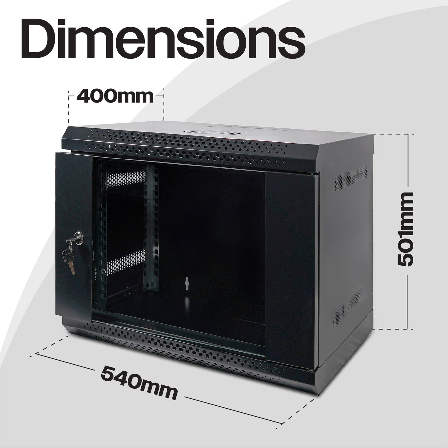 9U 19" Wall Rack 400mm Deep Welded