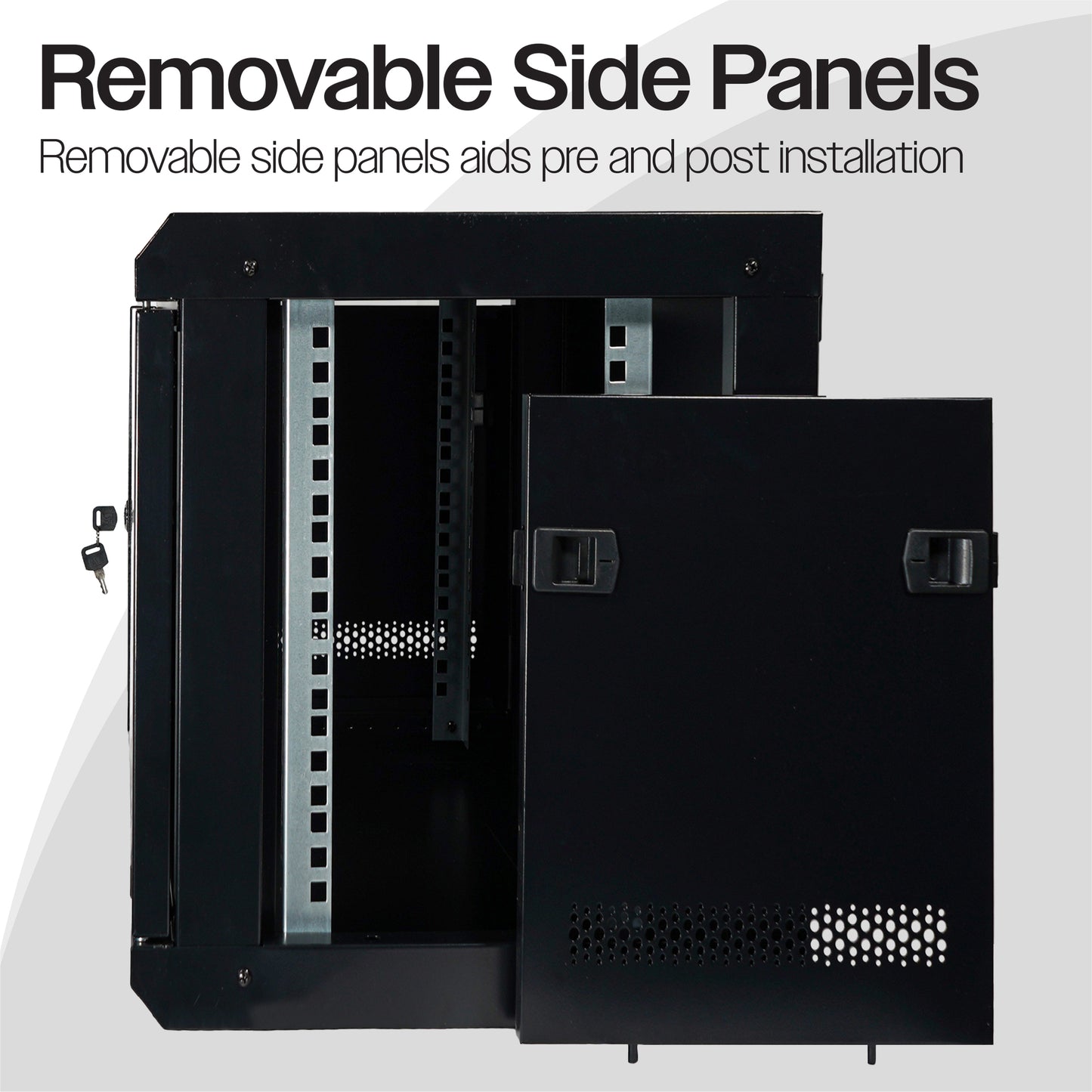 9U 19" Wall Mountable / Desktop 400mm Deep Flatpack Self Assembly Welded Steel Rack