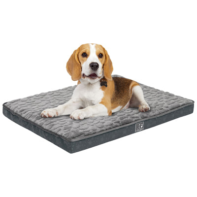 Pet Bed with Egg Crate Bamboo, Medium - Charcoal