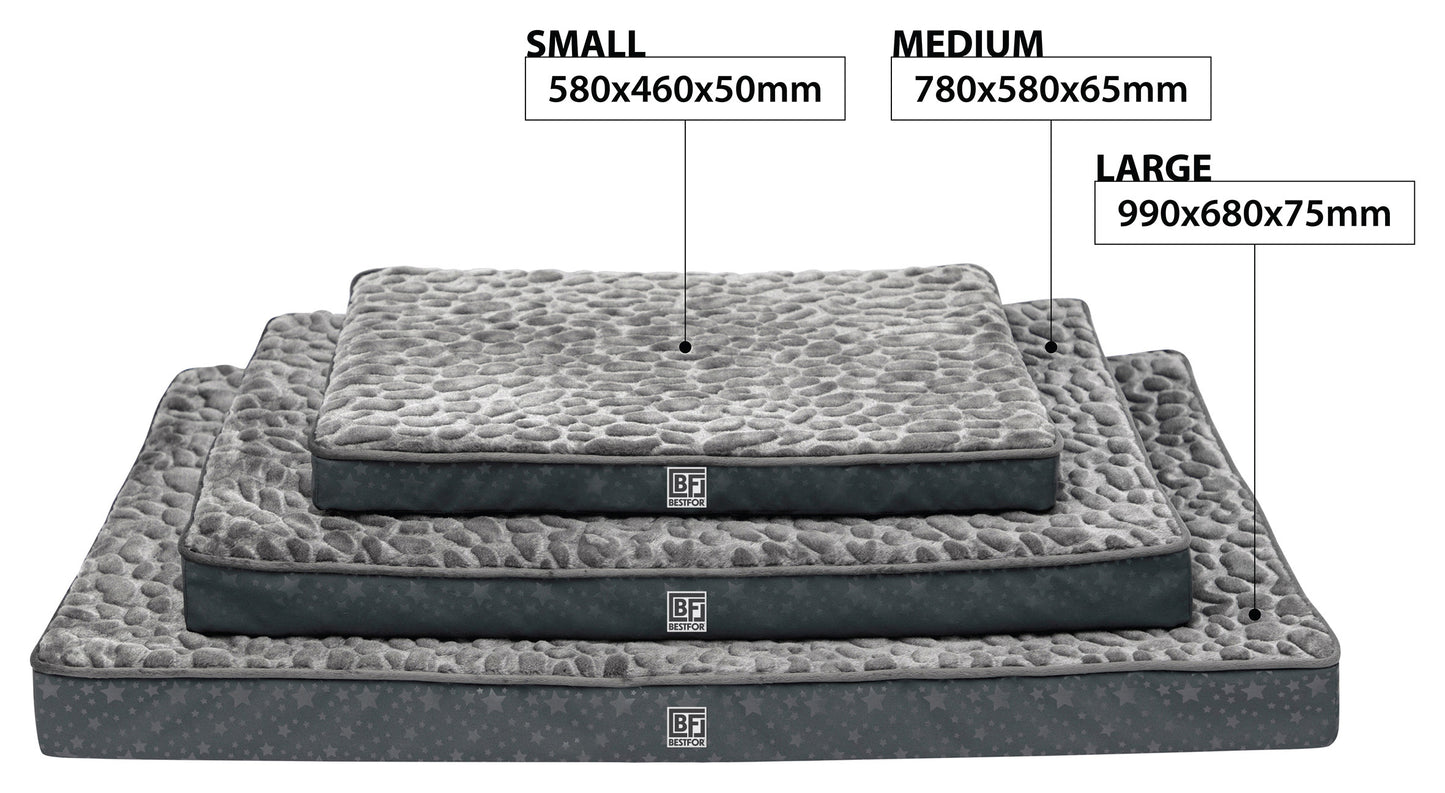 Pet Bed with Egg Crate Bamboo, Medium - Charcoal