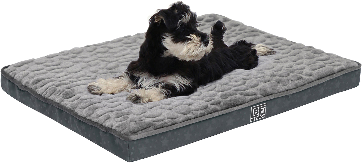 Pet Bed with Egg Crate Bamboo, Small - Charcoal