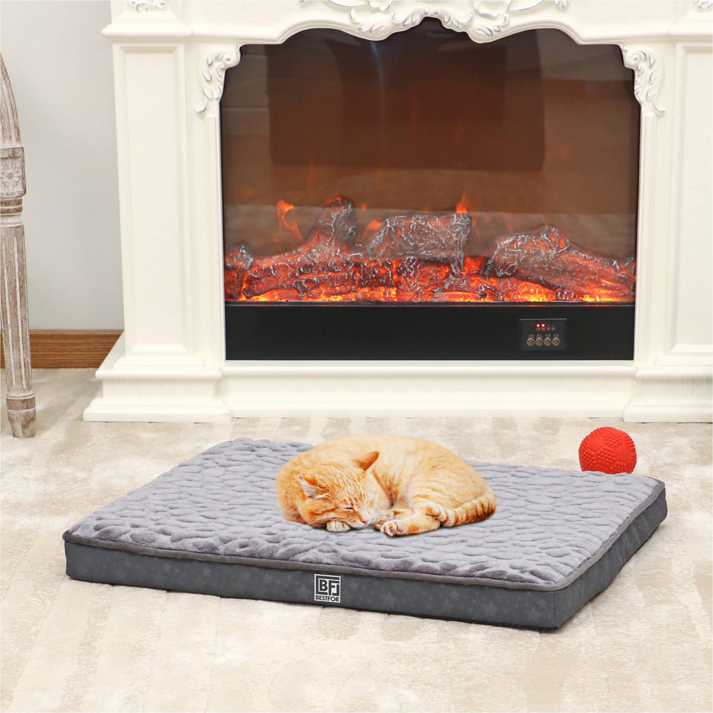 Pet Bed with Egg Crate Bamboo, Small - Charcoal