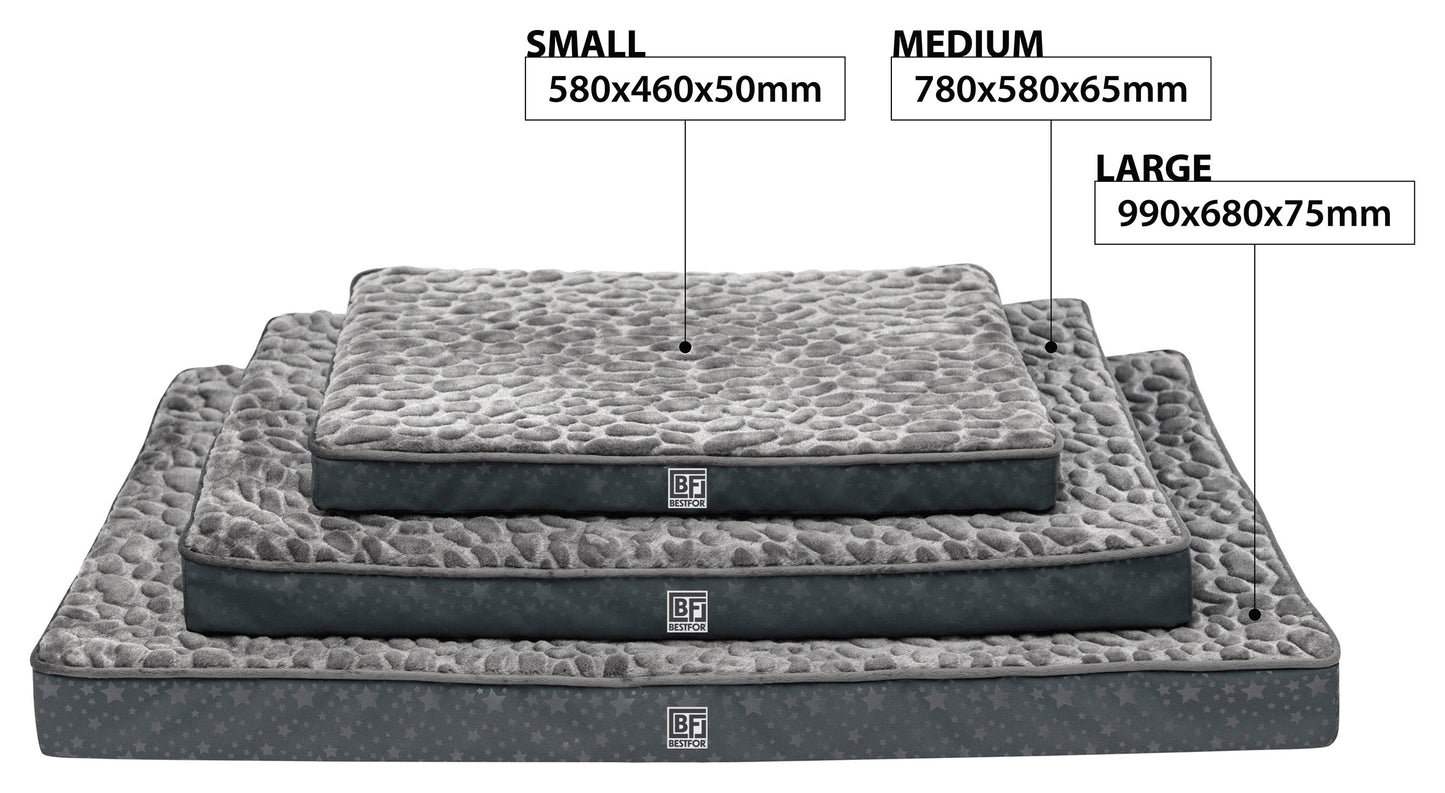 Pet Bed with Egg Crate Bamboo, Small - Charcoal