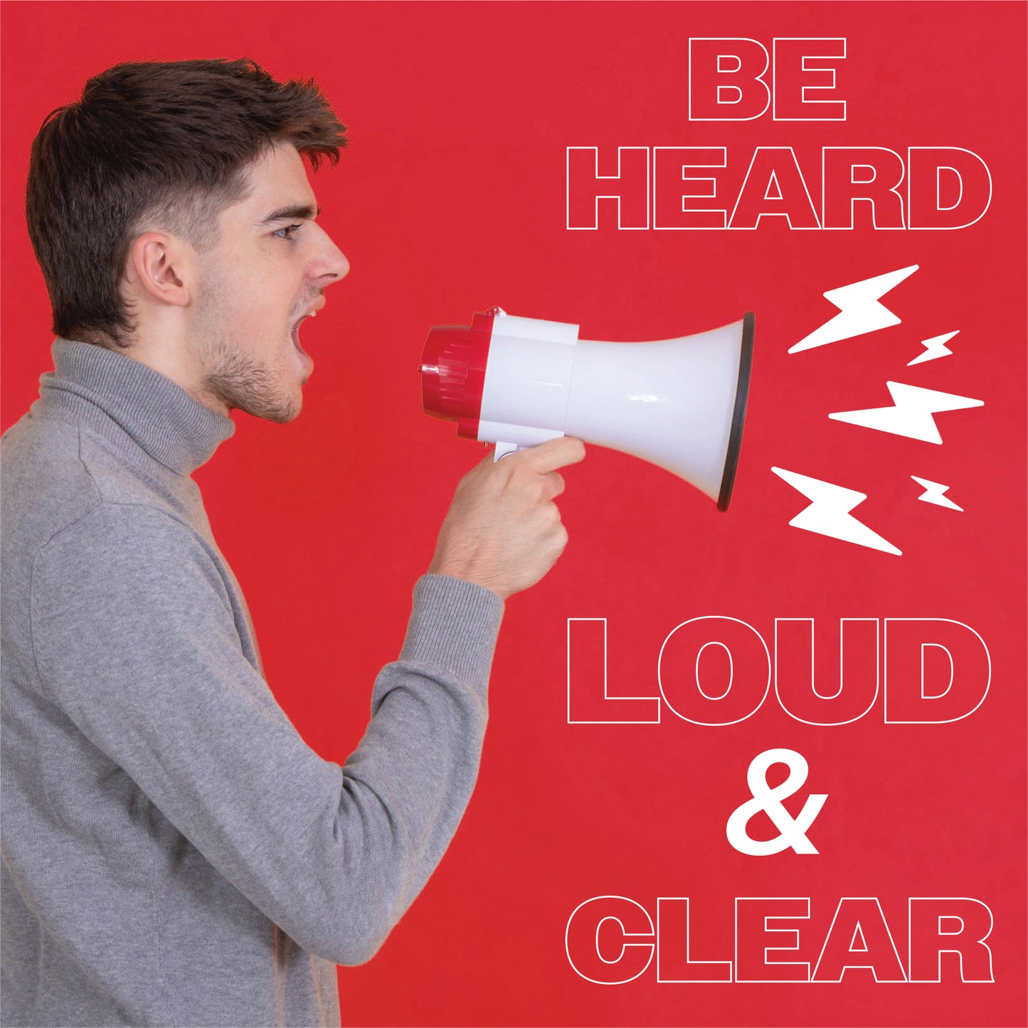 15W Handheld Megaphone with Foldable Hand Grip