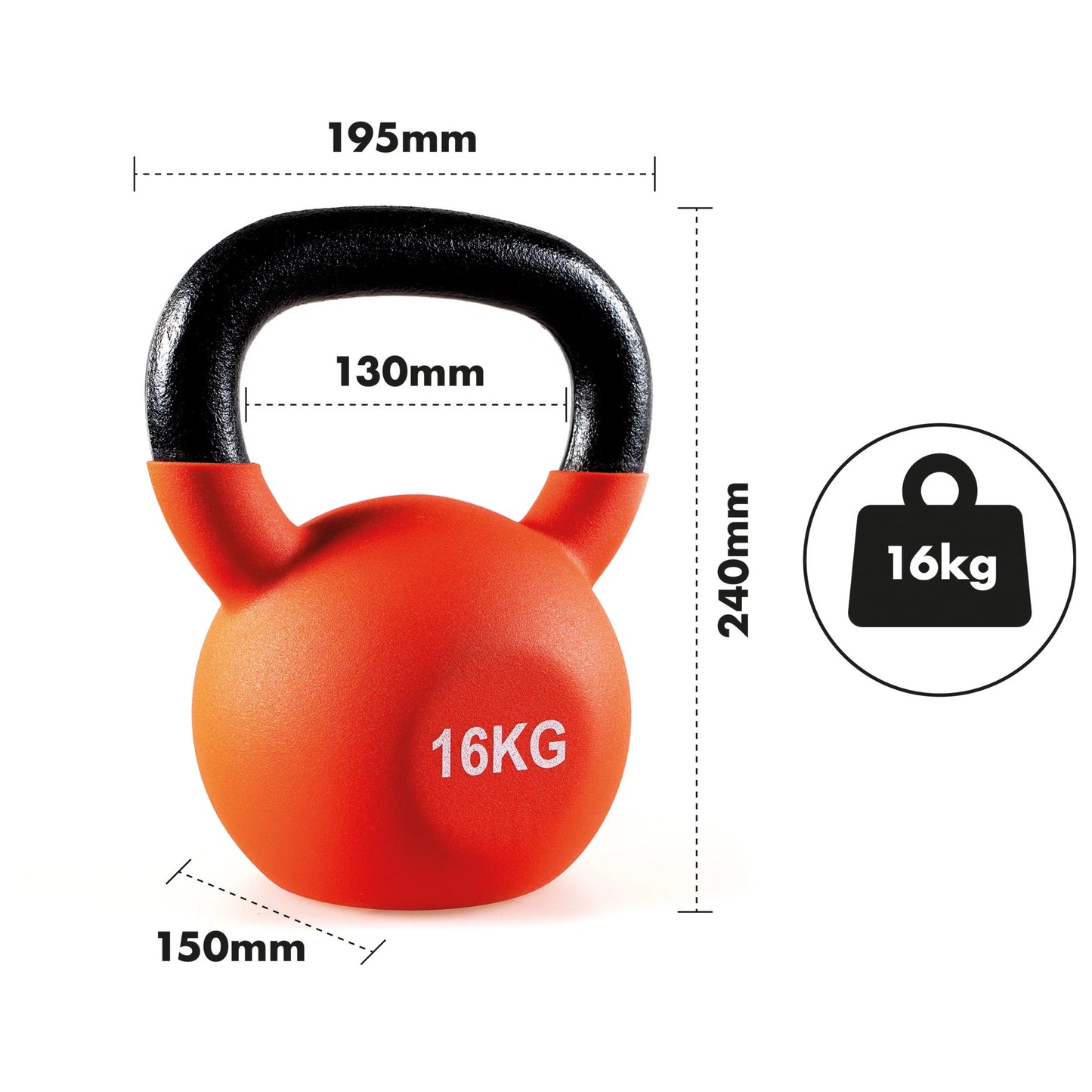 Neoprene Kettlebell - 16kgs