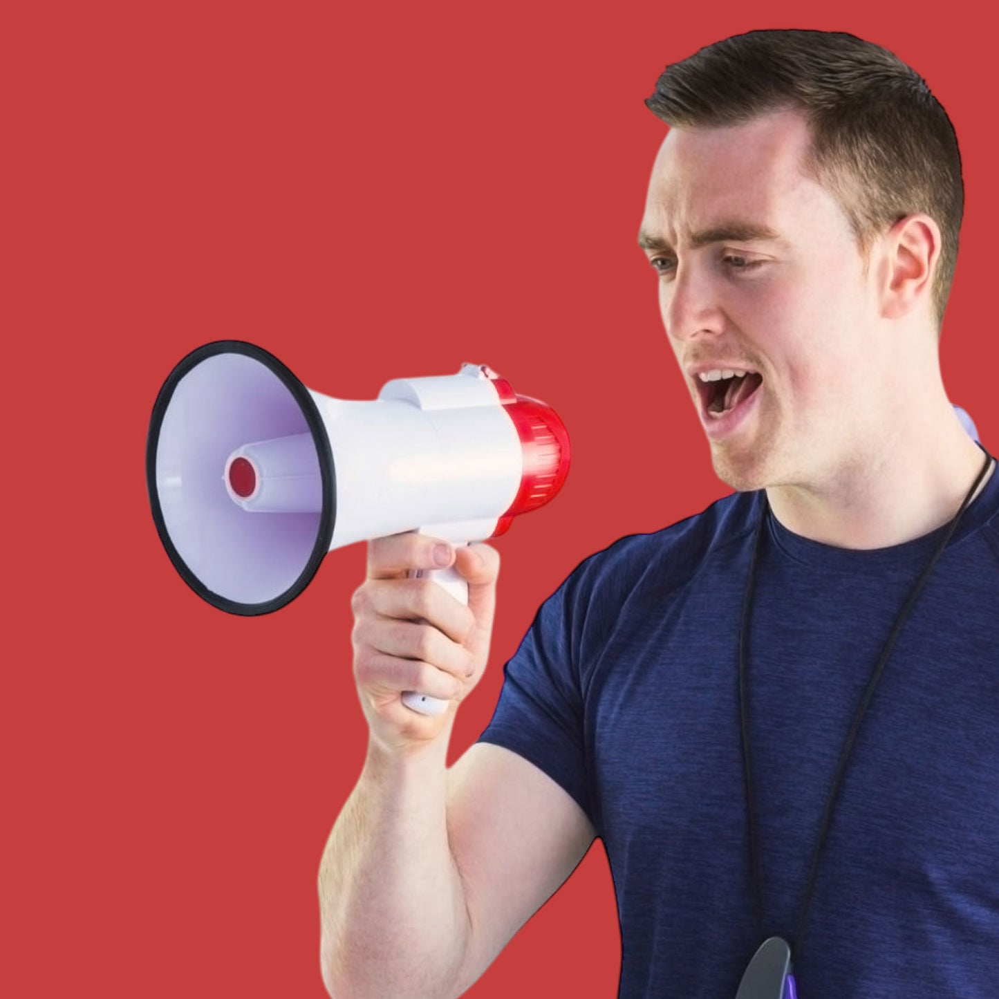 15W Handheld Megaphone with Foldable Hand Grip