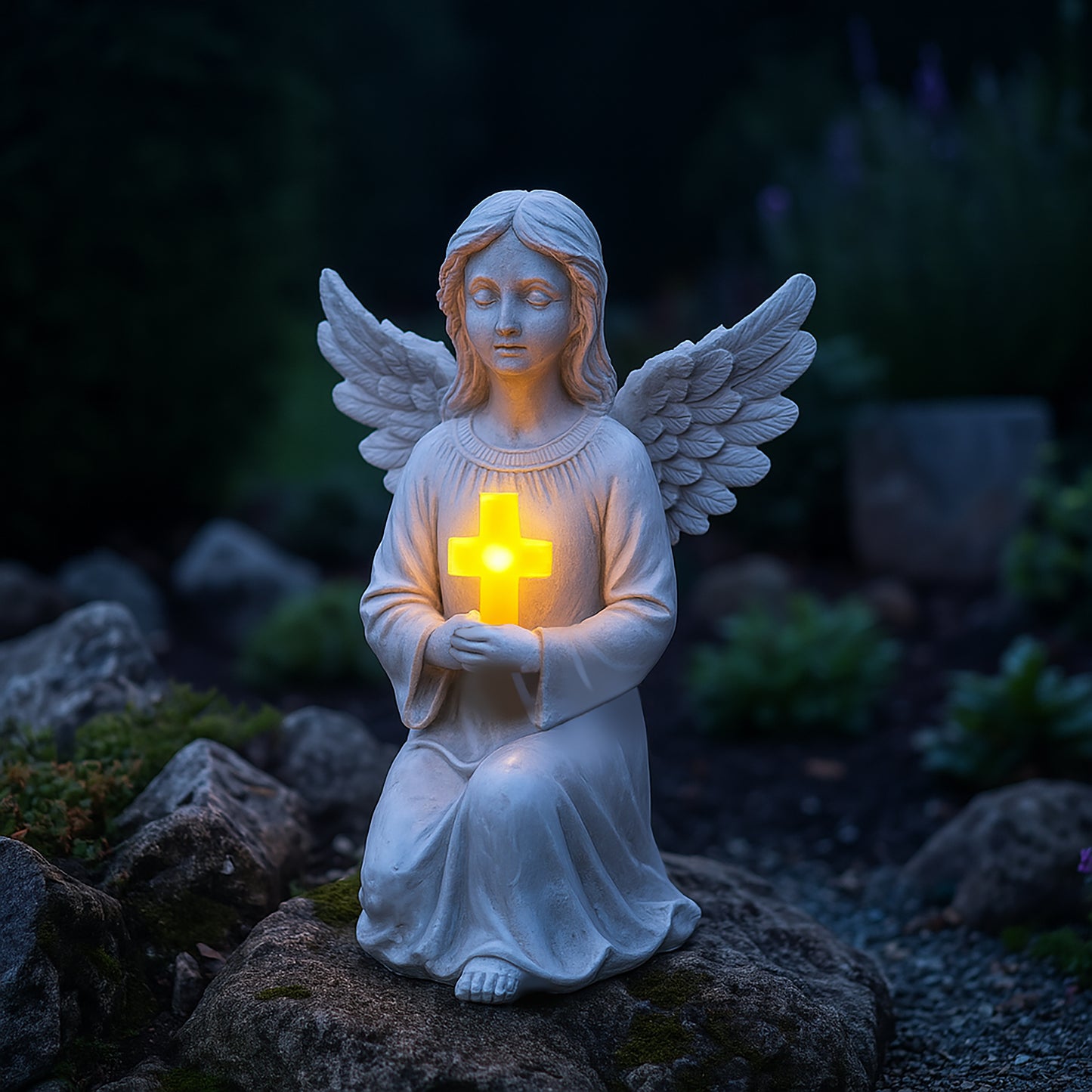 LED Solar Powered Guardian Angel Stake Light