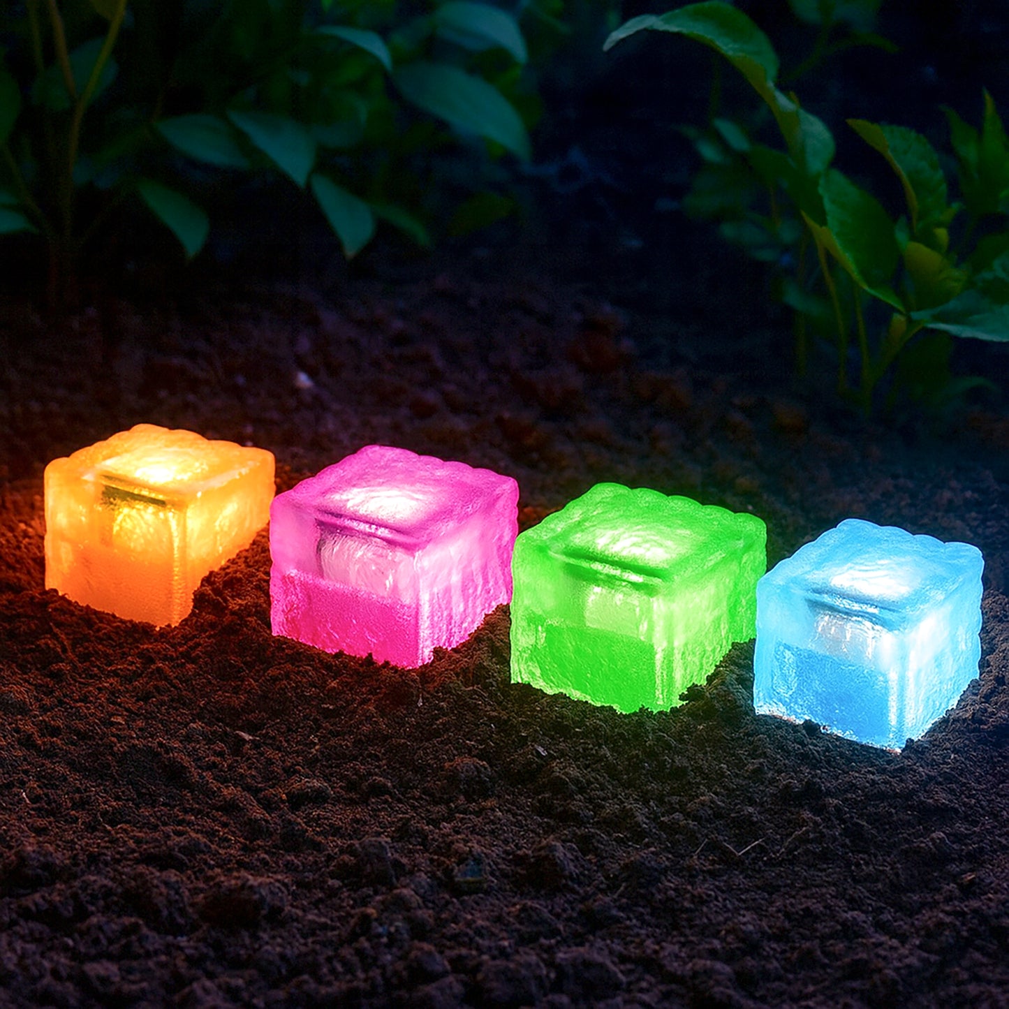 Solar Powered Glass Effect Brick Light