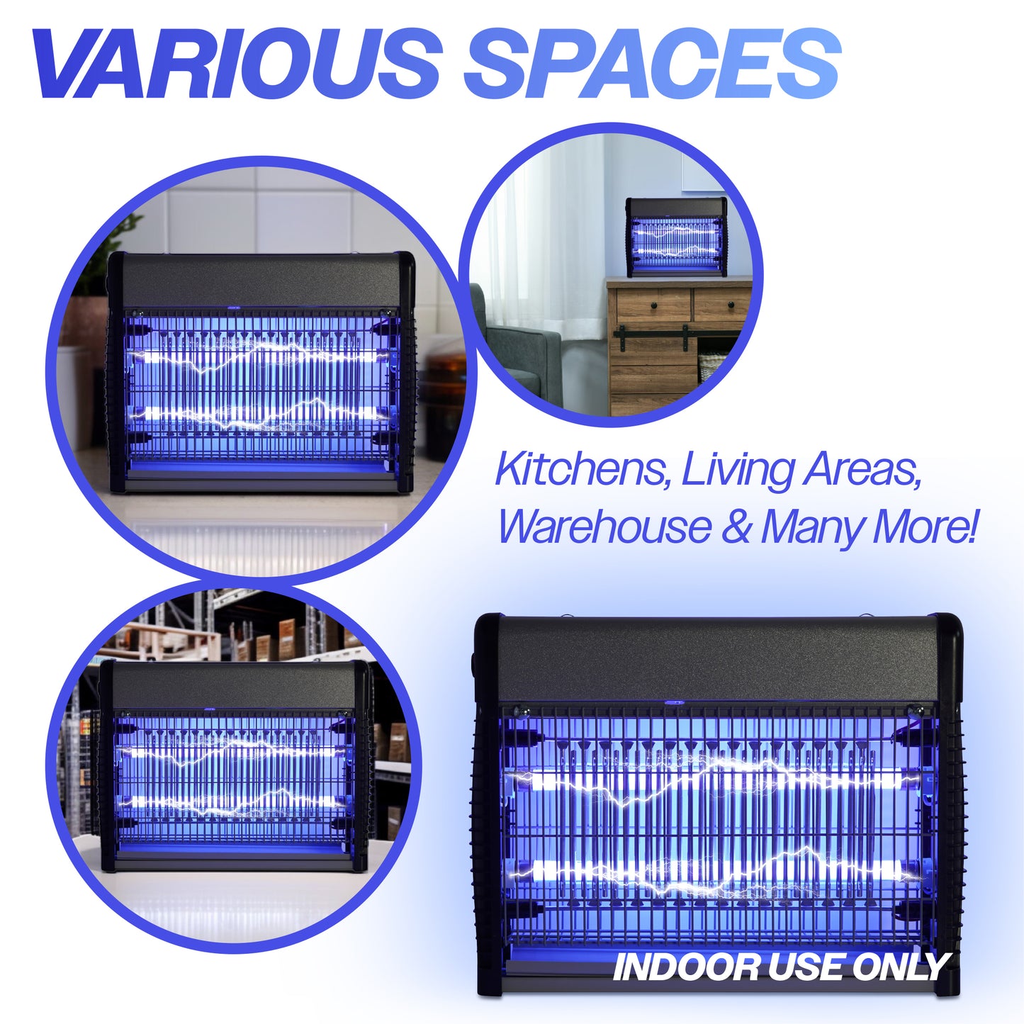 Prem-i-air Electronic Fly Insect Killer with 2 x 4.5W LED T5 Tubes With Hanging Chain for Areas Up To 50m2