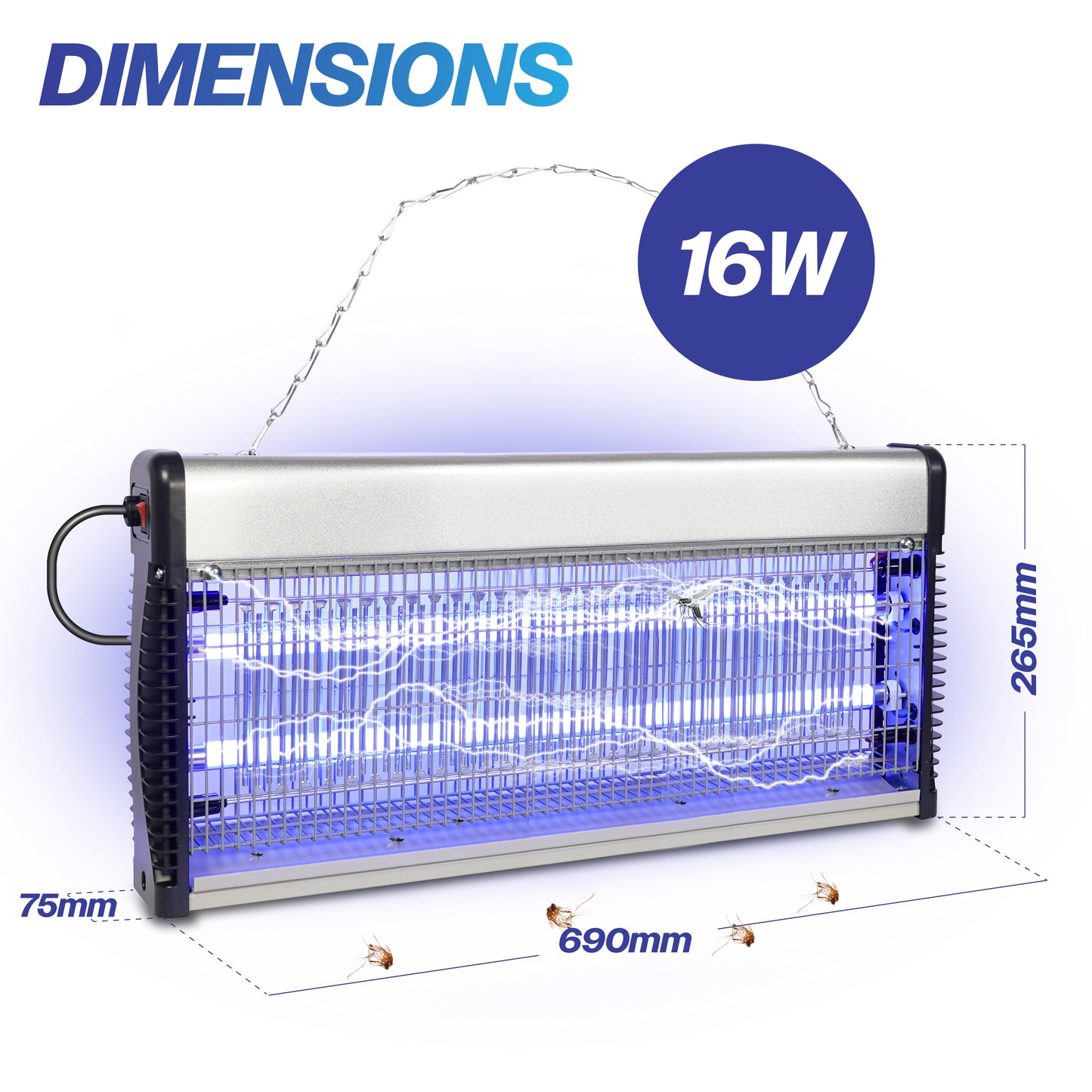 Prem-I-air Electronic Fly Insect Killer Twin Tube 16W
