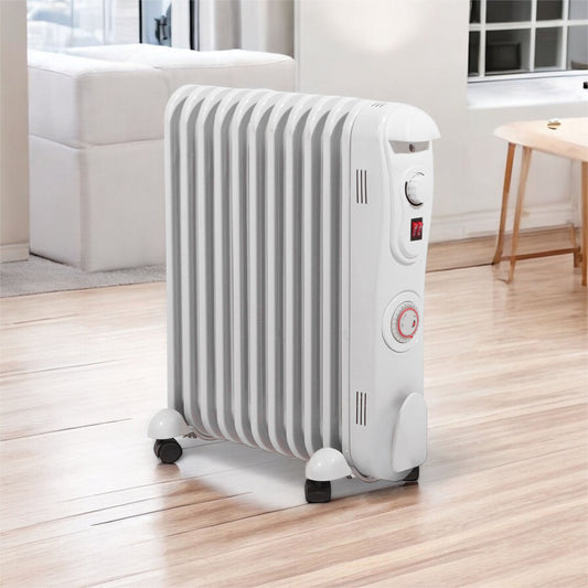 Prem-I-Air 11 Fin 2.5 kW Oil Filled Radiator with 24 Hour Timer