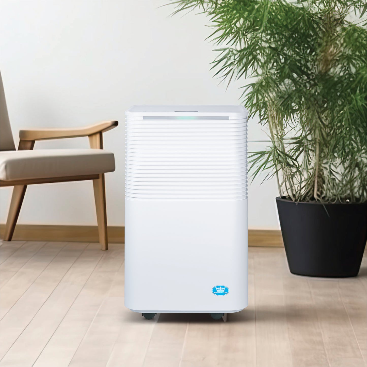 Prem-I-Air 10L/Day Compact Dehumidifier with Auto Shut-Off & Humidity Control, Home & Office Use
