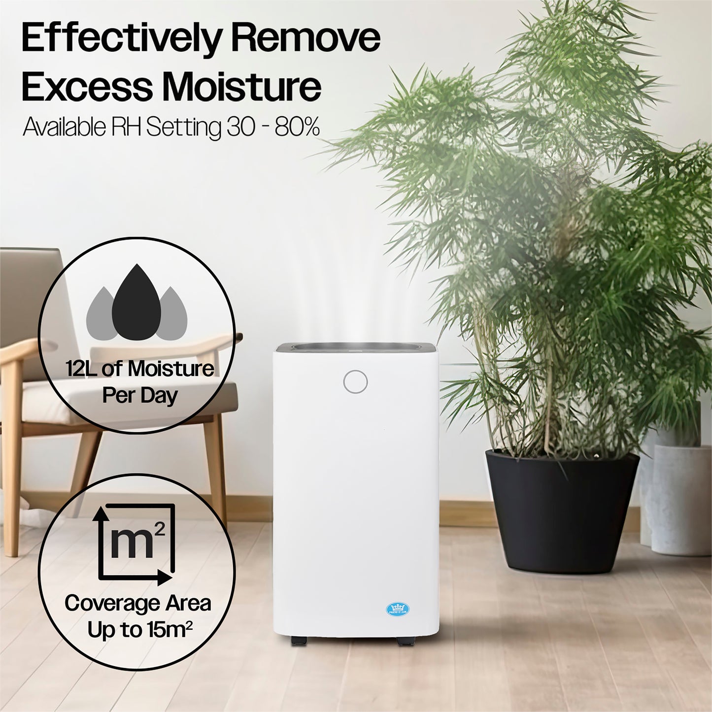 Prem-I-Air 12L Compressor Dehumidifier