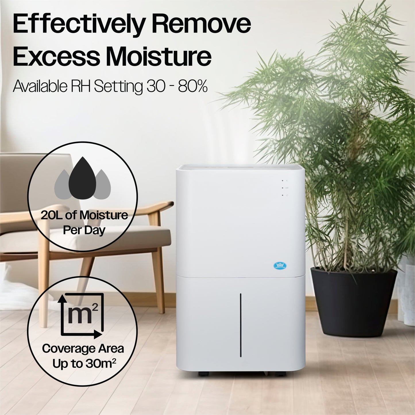 Prem-I-Air 20L Compressor Dehumidifier