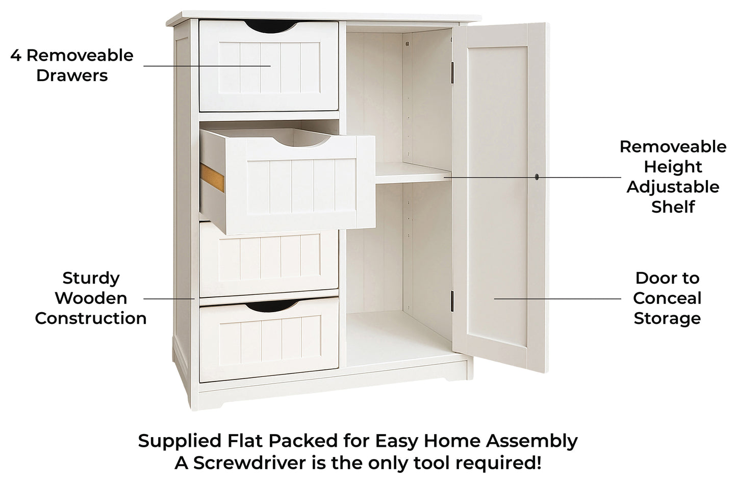 St Helens Home and Garden Freestanding Bathroom Cabinet
