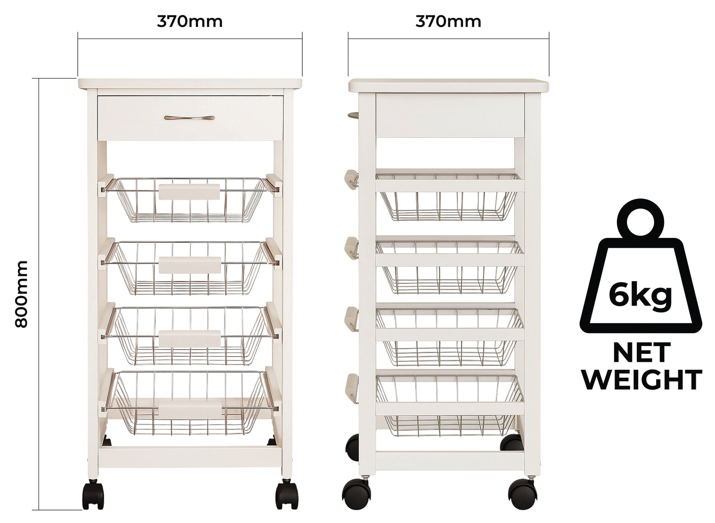 St Helens Home and Garden Kitchen Trolley