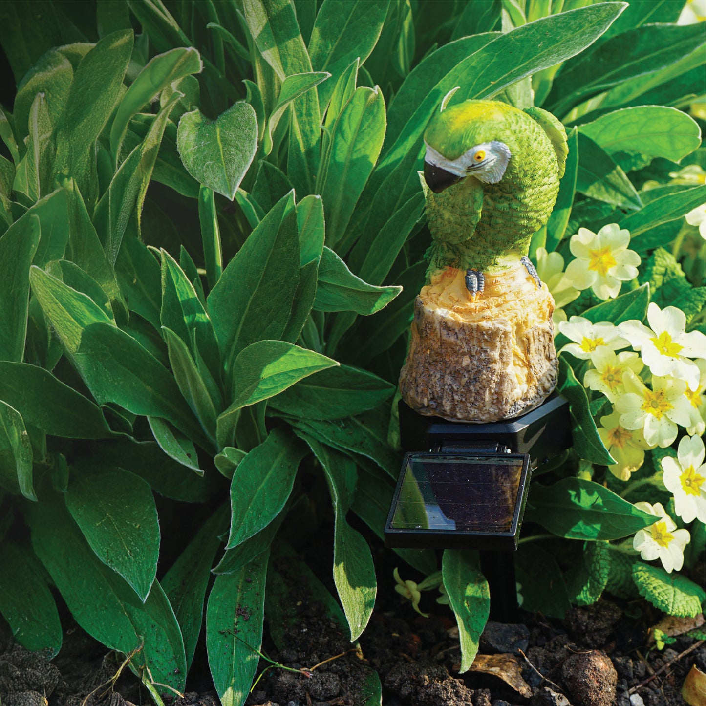 LED Solar Powered Green Parrot Garden Stake Light