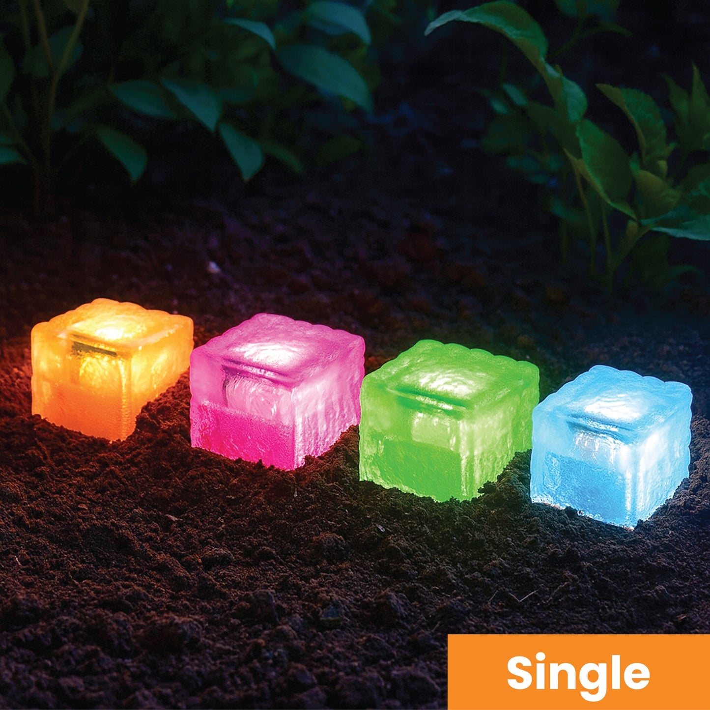 Solar Powered Glass Effect Brick Light