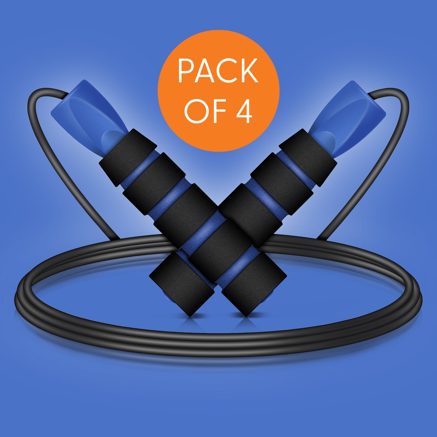 Fitness Handle Skipping Rope Set of 4