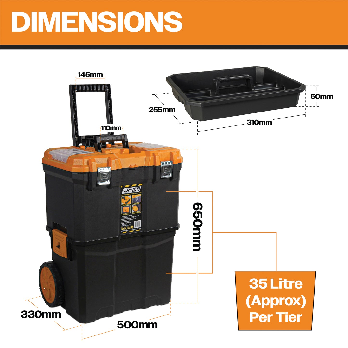 Tool Lab Mobile Double-Decker Tool Box