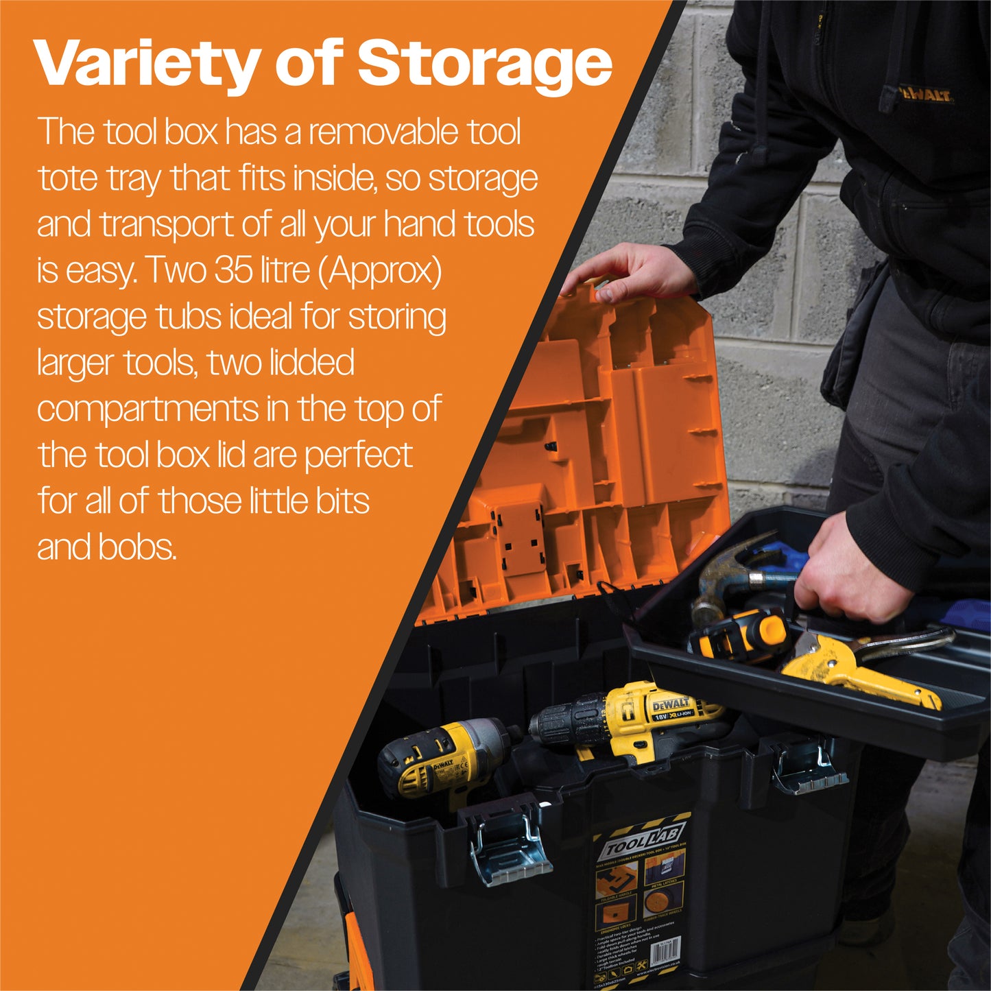 Tool Lab Mobile Double-Decker Tool Box