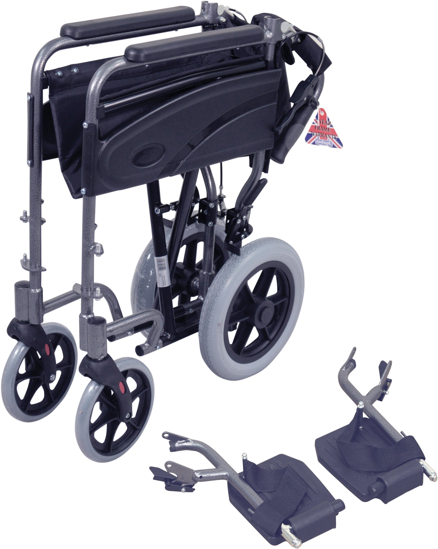 Aidapt Lightweight Folding Aluminium Transit Travel Wheelchair