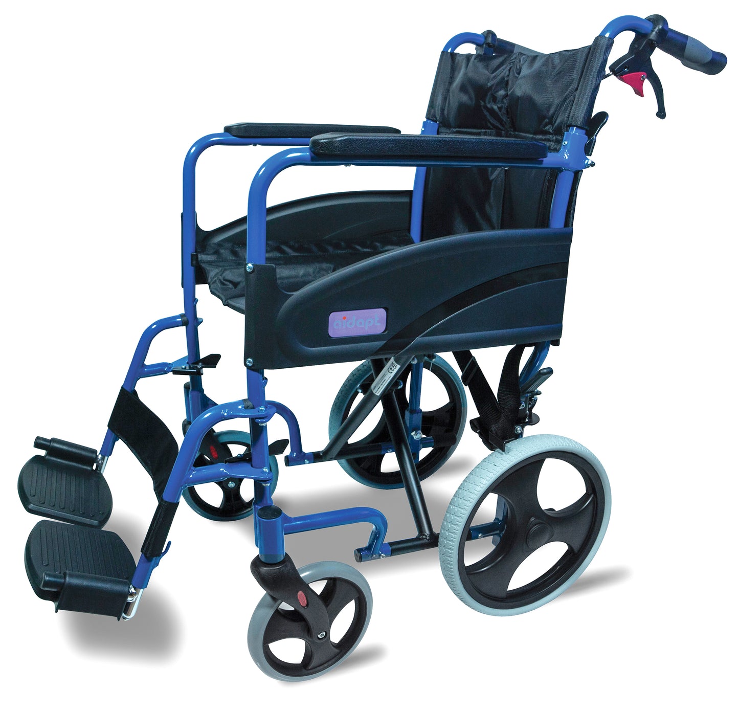 Compact Transport Aluminium Wheelchair (Blue)