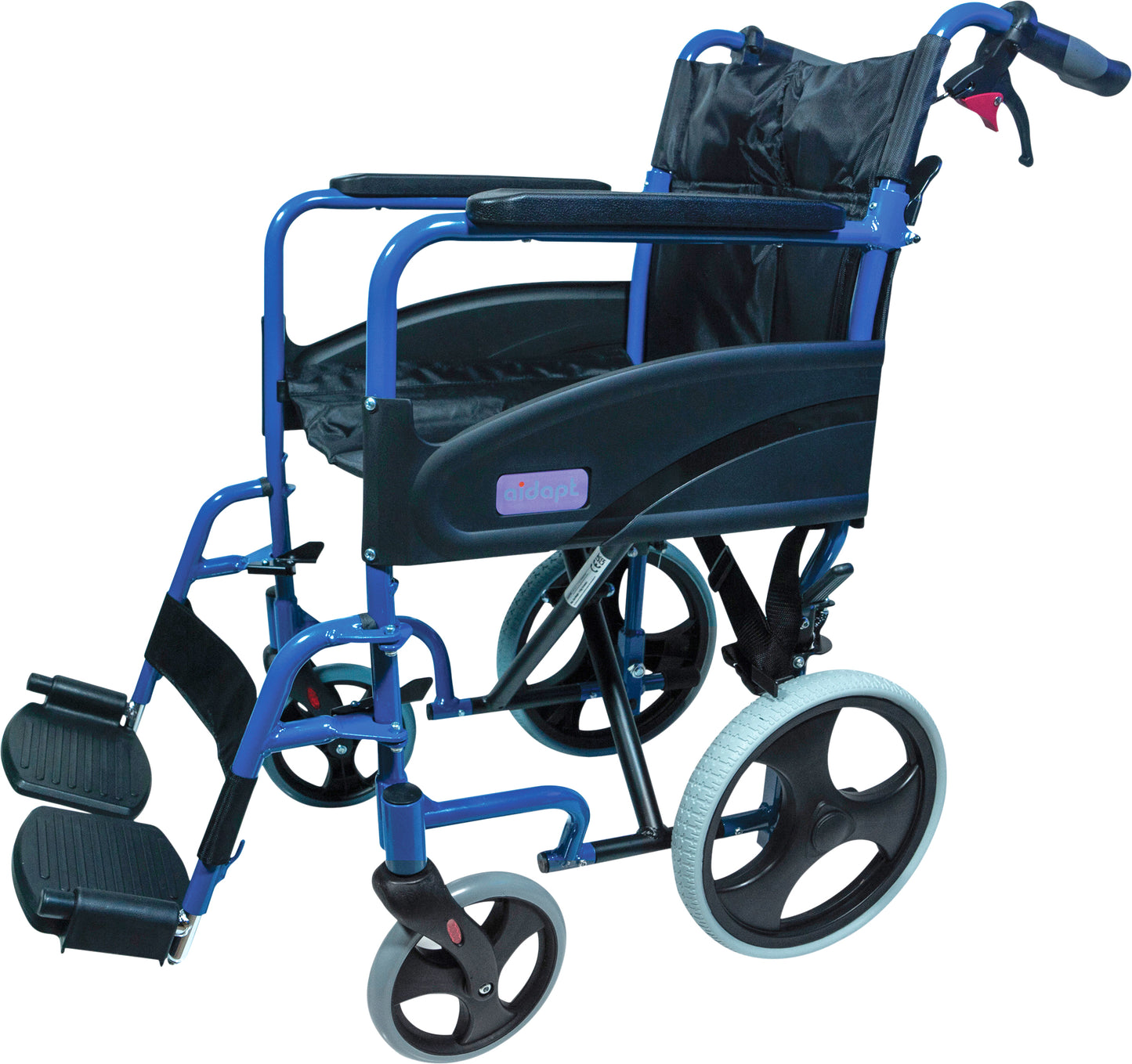Compact Transport Aluminium Wheelchair (Blue)