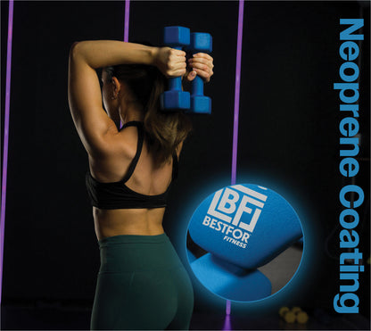 Neoprene Dumbbell 9kgs Kit - 2 x 1kg, 2 x 1.5kg, 2 x 2kg