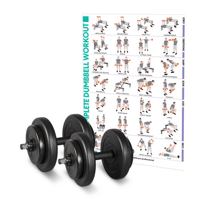 15kg Adjustable Dumbbells Weight Lifting Training Set