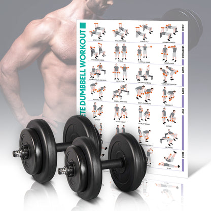 15kg Adjustable Dumbbells Weight Lifting Training Set