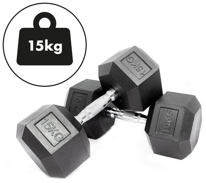 Hex Dumbbell Set - 15kgs