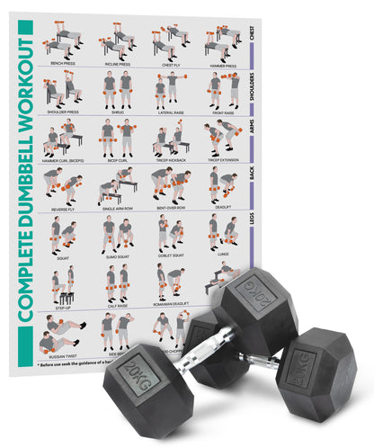Hex Dumbbell Set - 20kgs