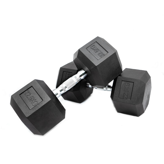 Bestfor 2 X 22.5kg Hex Dumbbells – Heavy‑Duty Anti‑Roll Design (Pair)